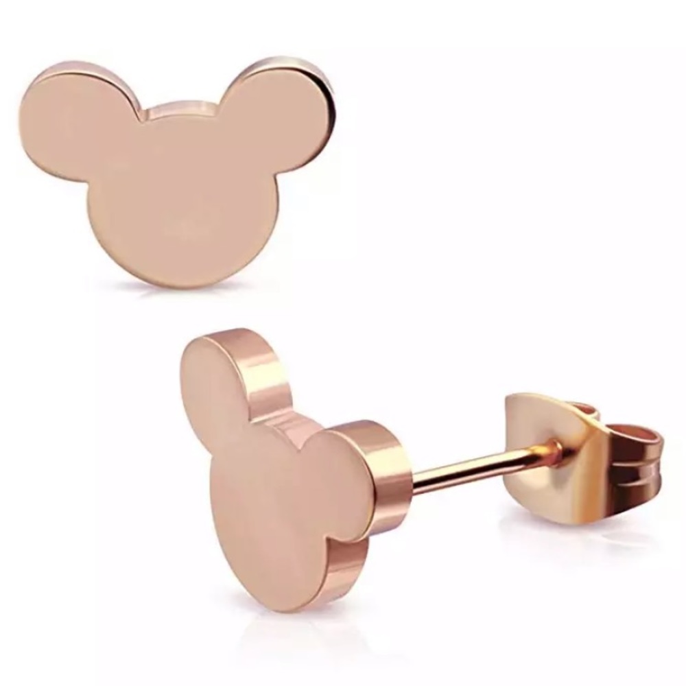 Mickey Mouse Earrings Rose Gold